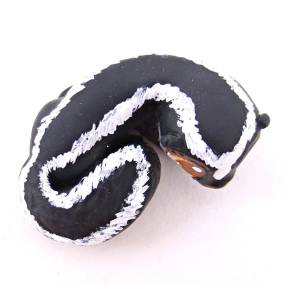 Curled Up Little Skunk Figurine - Polymer Clay Fall Animals