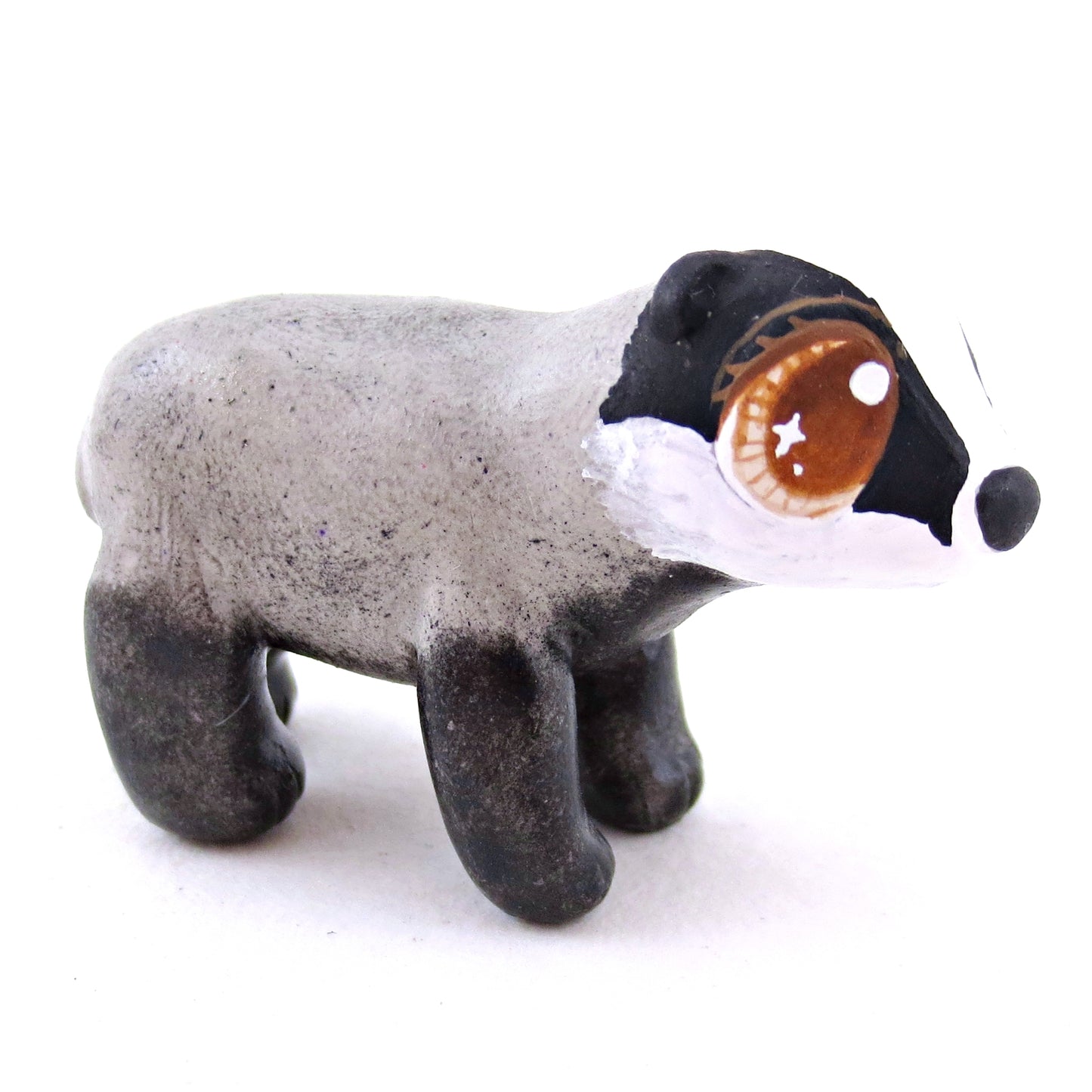 Standing Badger Figurine - Polymer Clay Fall Animals