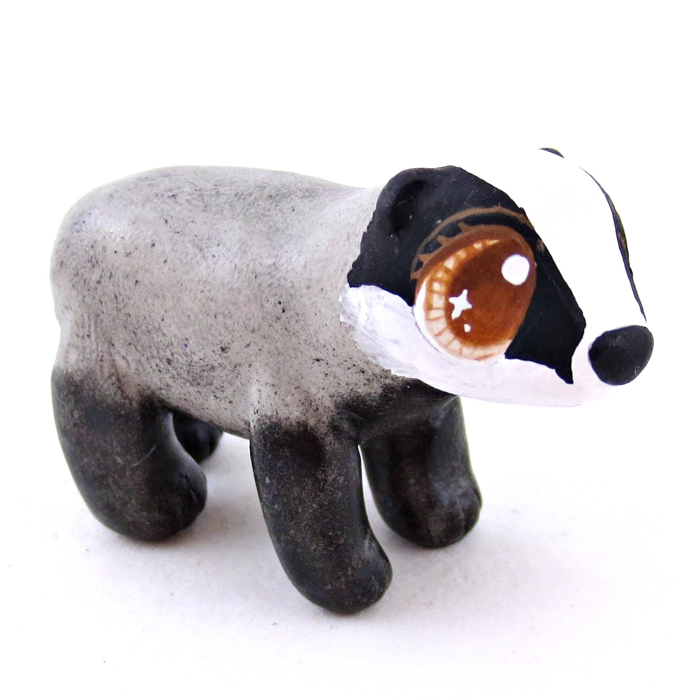 Standing Badger Figurine - Polymer Clay Fall Animals