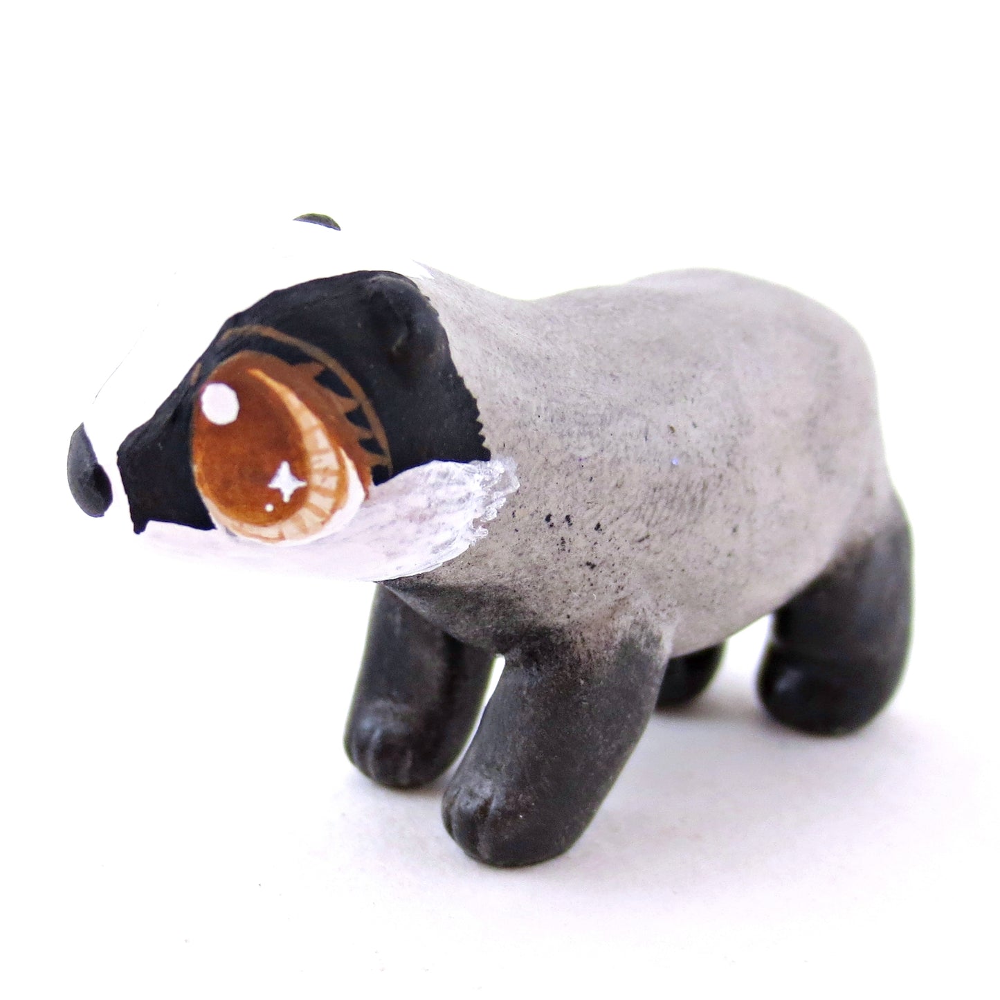 Standing Badger Figurine - Polymer Clay Fall Animals