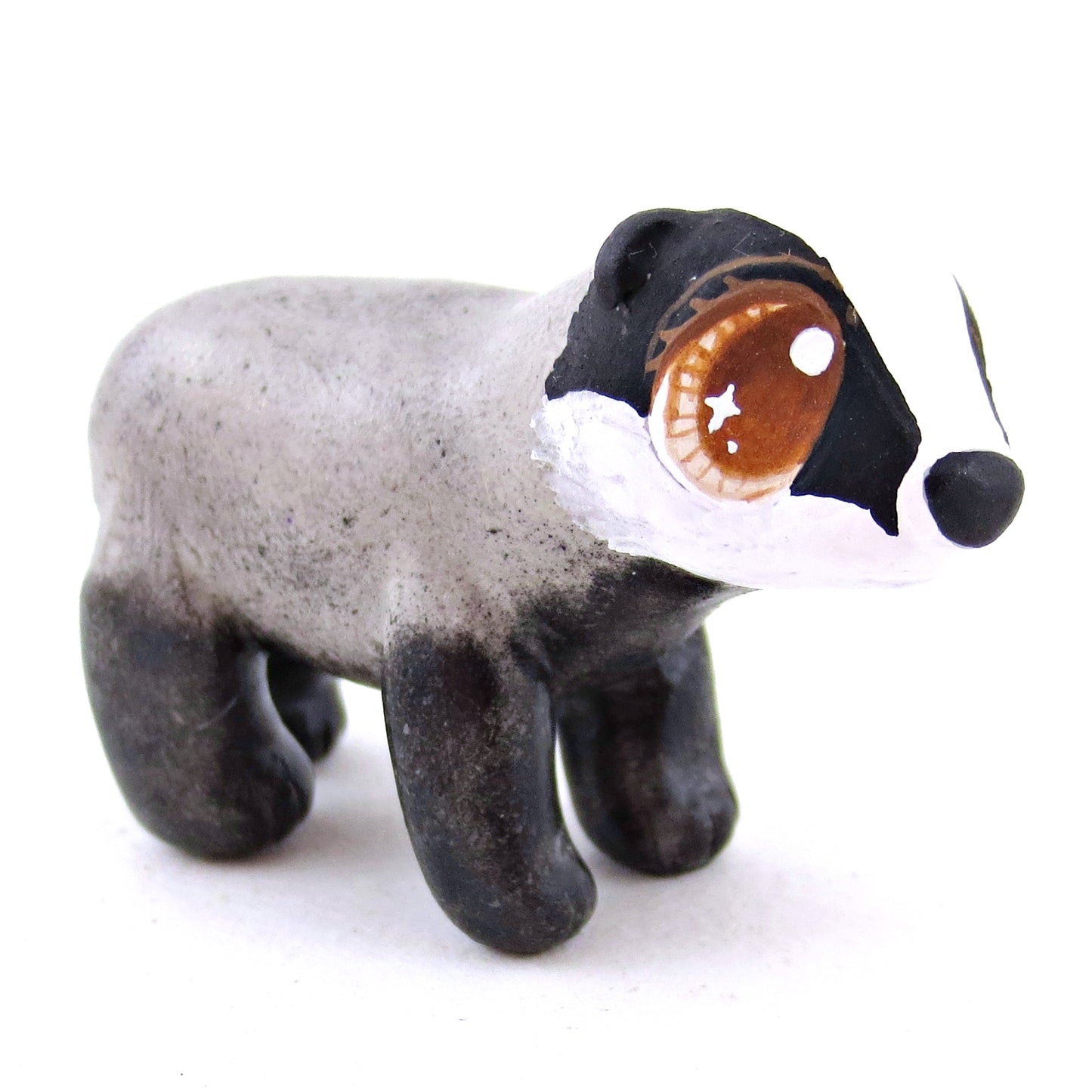 Standing Badger Figurine - Polymer Clay Fall Animals