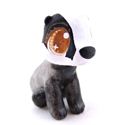 Sitting Badger Figurine - Polymer Clay Fall Animals