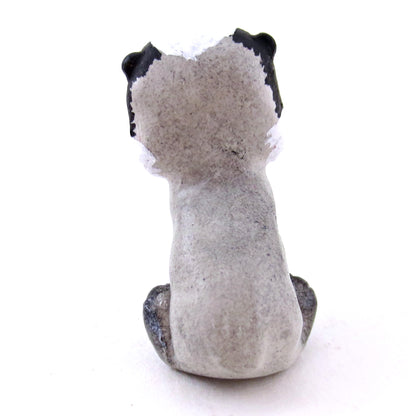 Sitting Badger Figurine - Polymer Clay Fall Animals