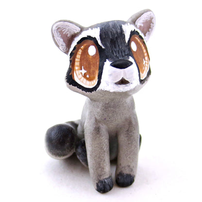 Raccoon Figurine - Polymer Clay Fall Animals