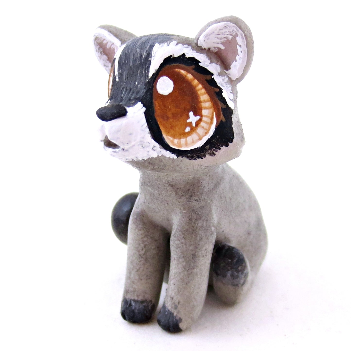 Raccoon Figurine - Polymer Clay Fall Animals