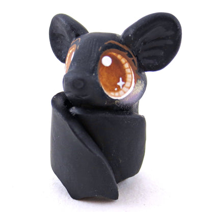 Brown-Eyed Bat Figurine - Polymer Clay Fall Animals