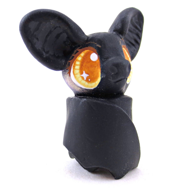 Amber-Eyed Bat Figurine - Polymer Clay Fall Animals