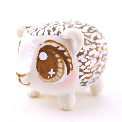 Brown-Eyed Hedgehog Figurine - Polymer Clay Fall Animals