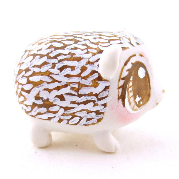 Brown-Eyed Hedgehog Figurine - Polymer Clay Fall Animals