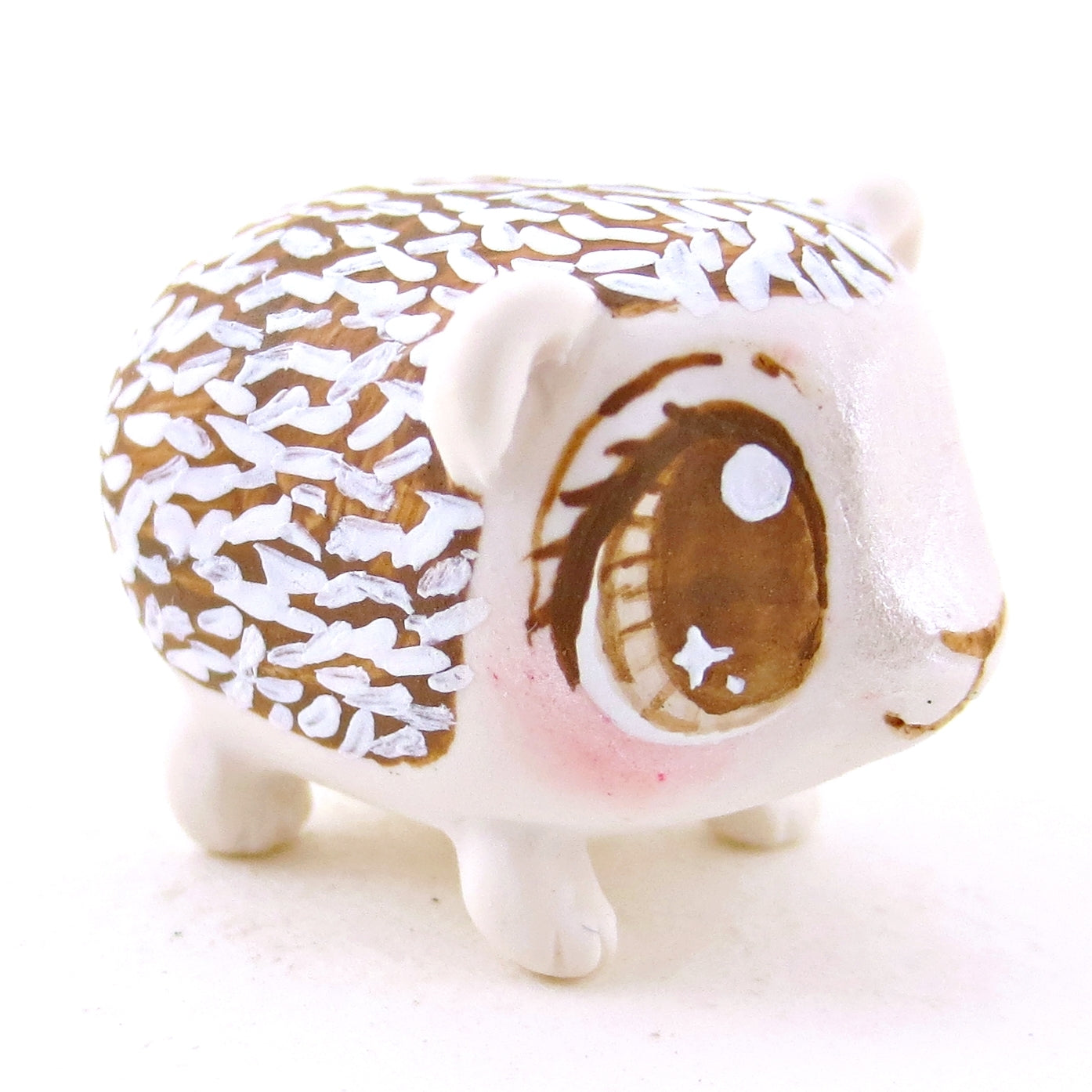 Brown-Eyed Hedgehog Figurine - Polymer Clay Fall Animals