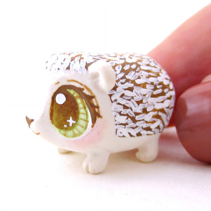 Hazel-Eyed Hedgehog Figurine - Polymer Clay Fall Animals