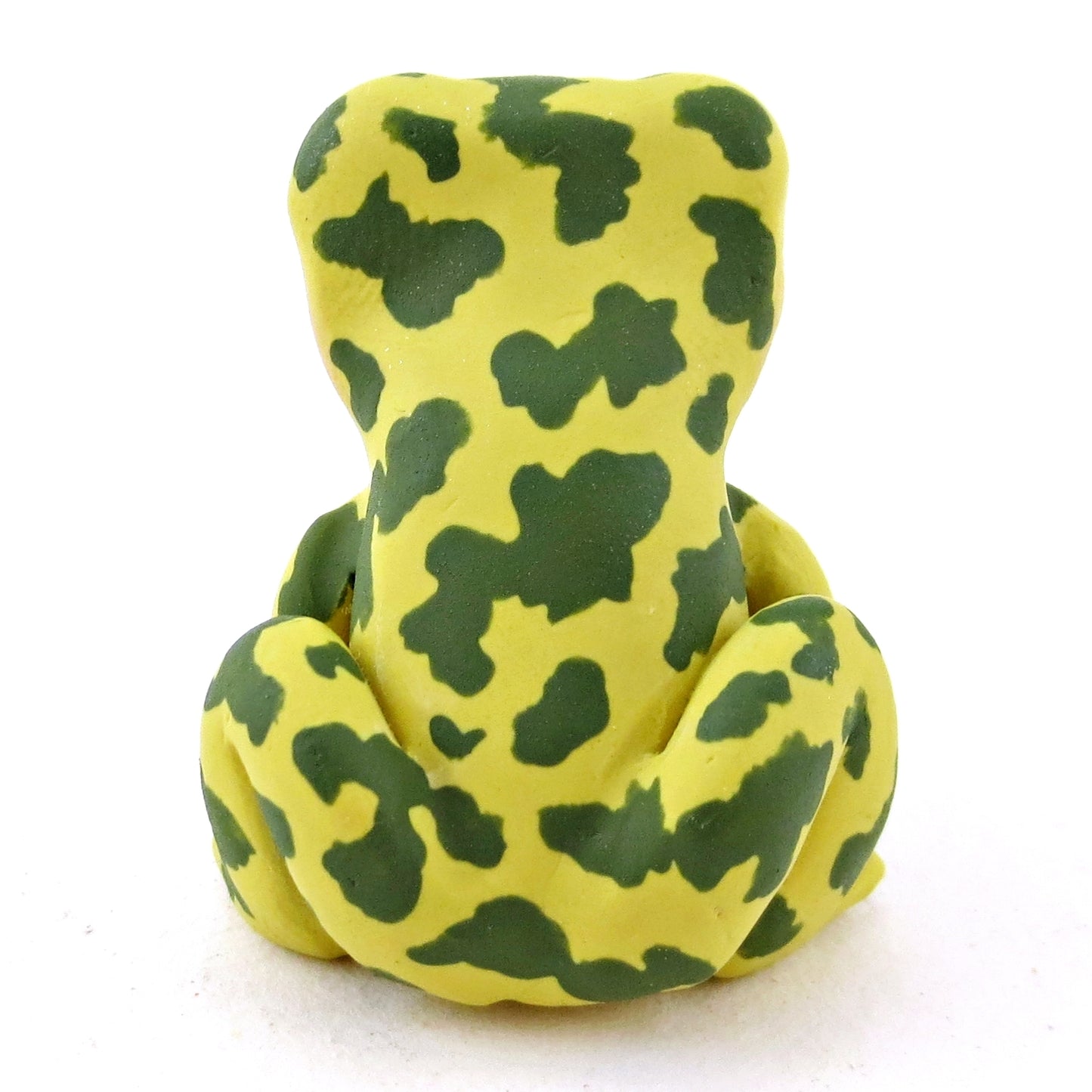 Light Green Spotty Frog Figurine - Polymer Clay Fall Animals