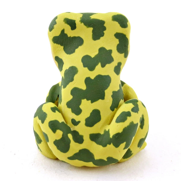 Light Green Spotty Frog Figurine - Polymer Clay Fall Animals