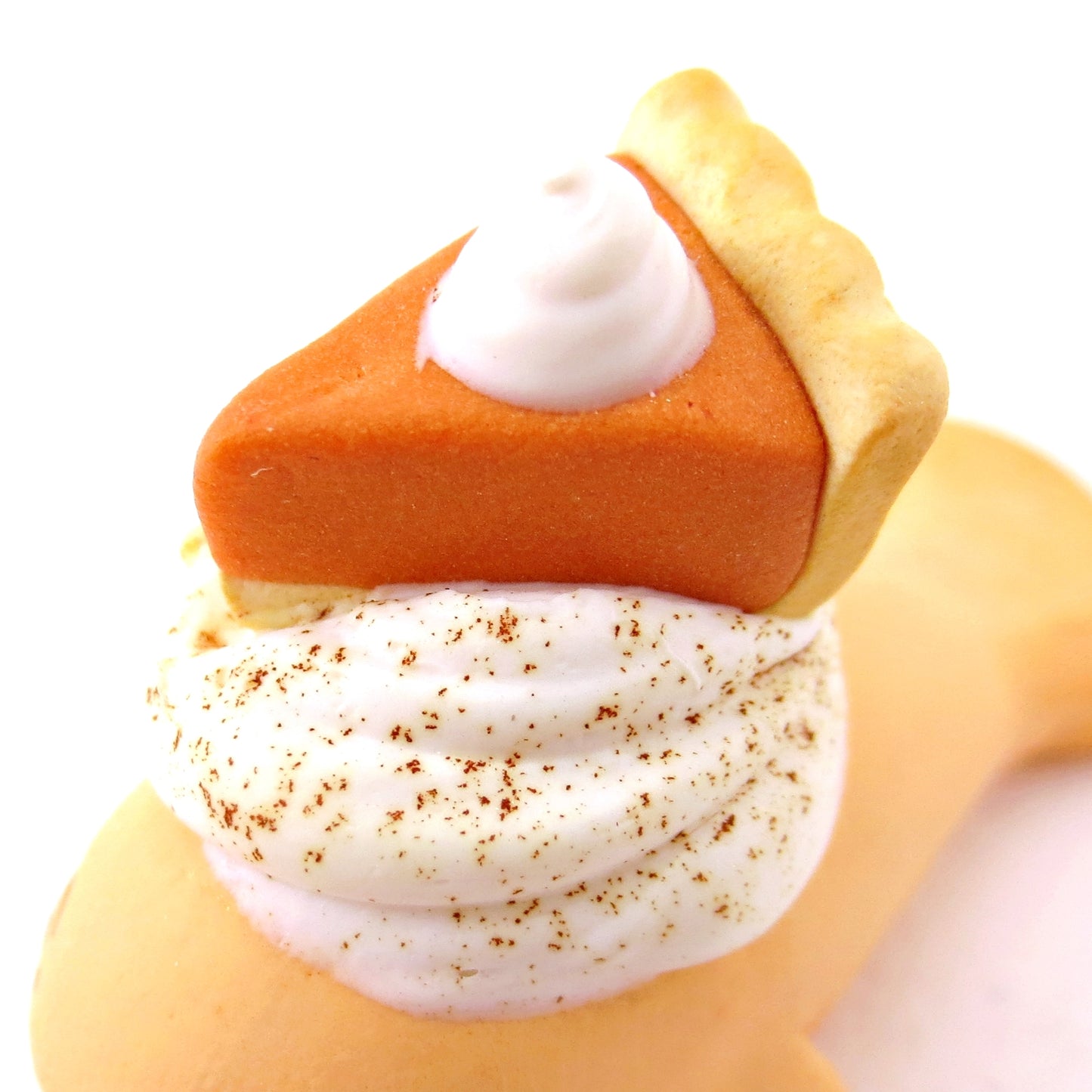 Pumpkin Pie Narwhal Figurine - Polymer Clay Fall Animals