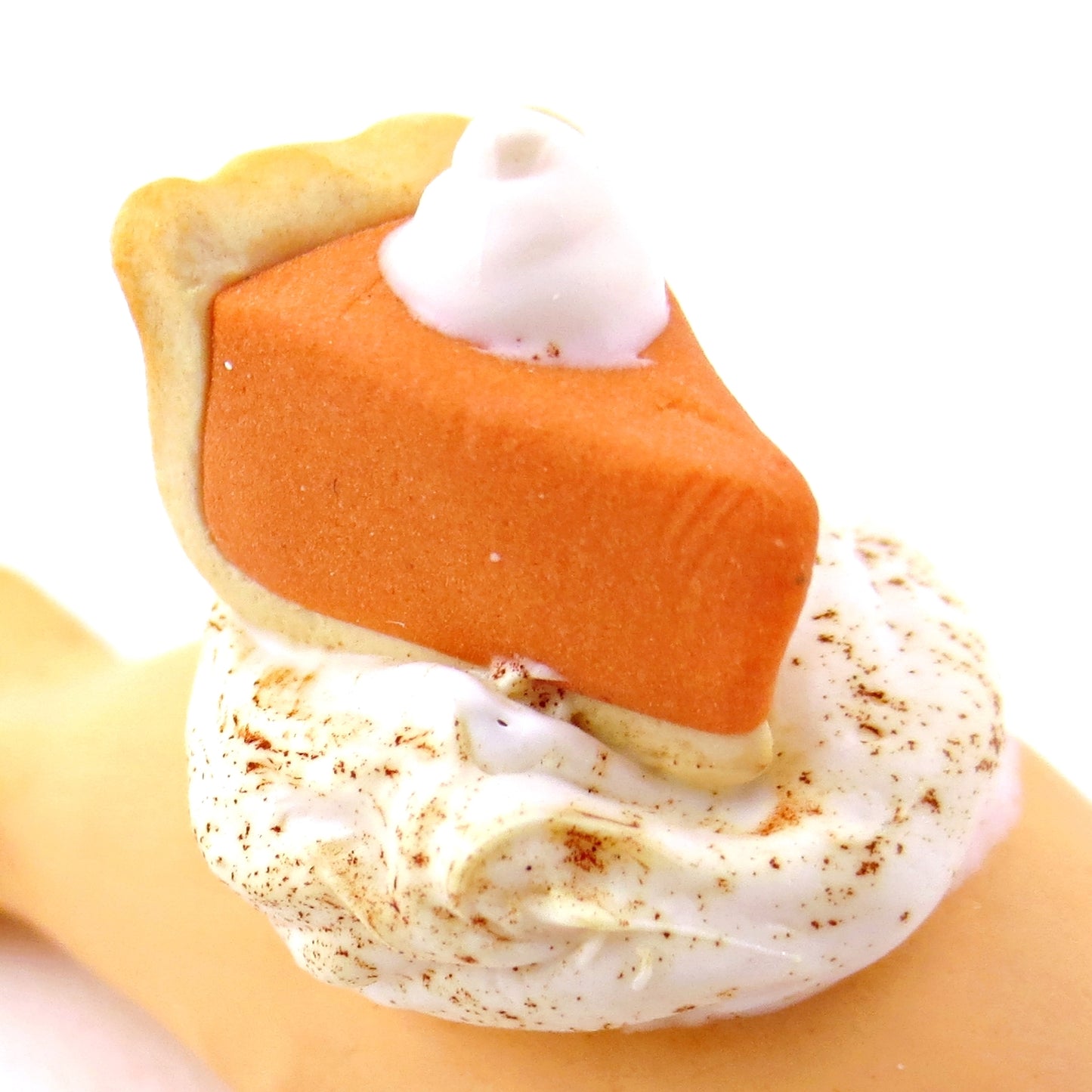 Pumpkin Pie Narwhal Figurine - Polymer Clay Fall Animals