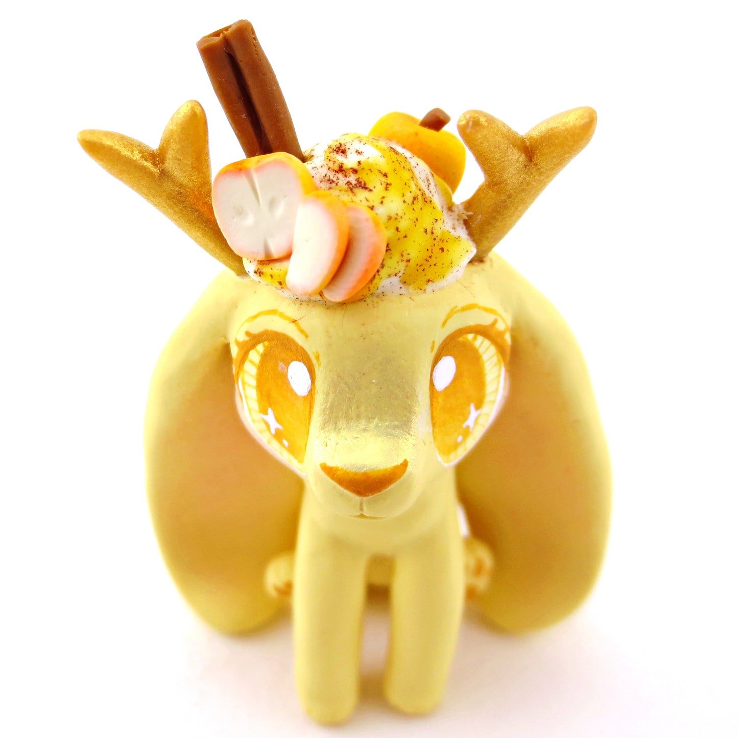 Apple Cider Jackalope Figurine - Polymer Clay Fall Animals