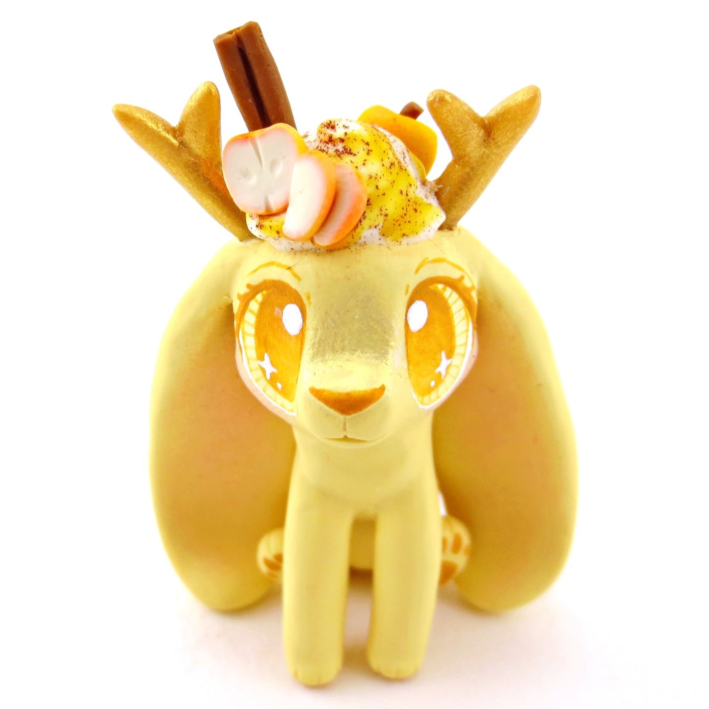 Apple Cider Jackalope Figurine - Polymer Clay Fall Animals