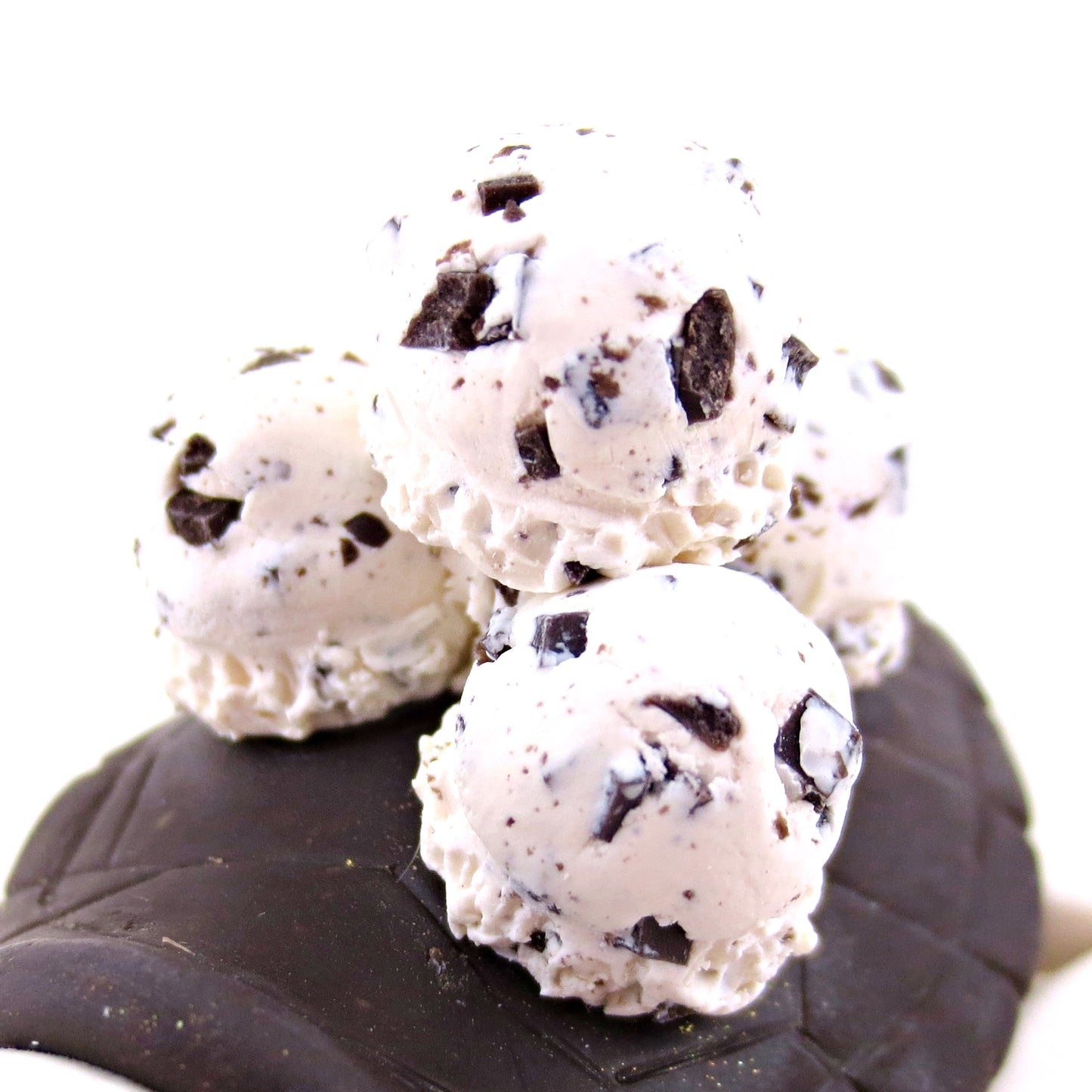 Cookies and Cream Ice Cream Turtle Figurine - Polymer Clay Ice Cream Animals