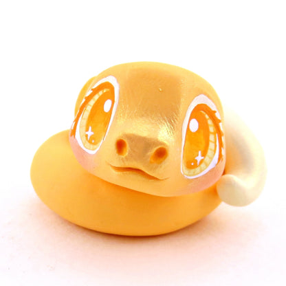 Orange Cream Snake Figurine - Polymer Clay Ice Cream Animals