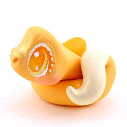 Orange Cream Snake Figurine - Polymer Clay Ice Cream Animals