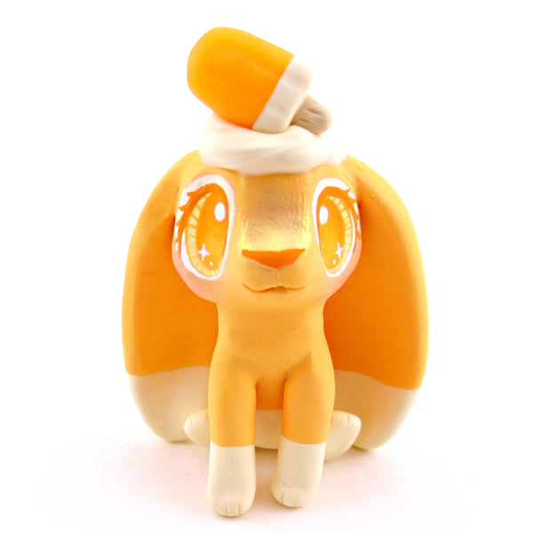 Orange Cream Bunny Figurine - Polymer Clay Ice Cream Animals