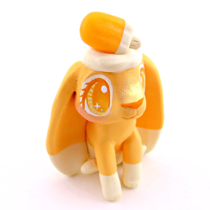 Orange Cream Bunny Figurine - Polymer Clay Ice Cream Animals