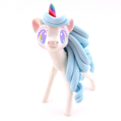 Birthday Cake Batter Ice Cream Unicorn Figurine - Polymer Clay Ice Cream Animals