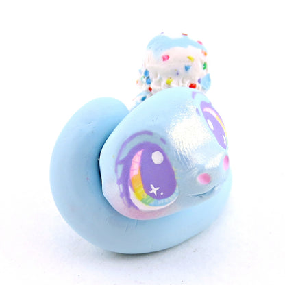 Birthday Cake Batter Ice Cream Snake Figurine - Polymer Clay Ice Cream Animals