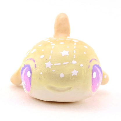 Peachy Ombre Constellation Whale Shark Figurine - Polymer Clay Celestial Sea Animals