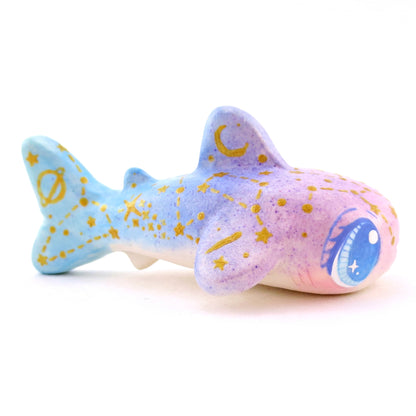 Purple/Blue Ombre Constellation Whale Shark Figurine - Polymer Clay Celestial Sea Animals