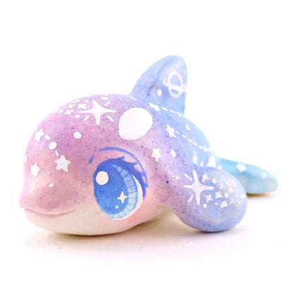 Purple/Blue Ombre Constellation Orca Figurine - Polymer Clay Celestial Sea Animals