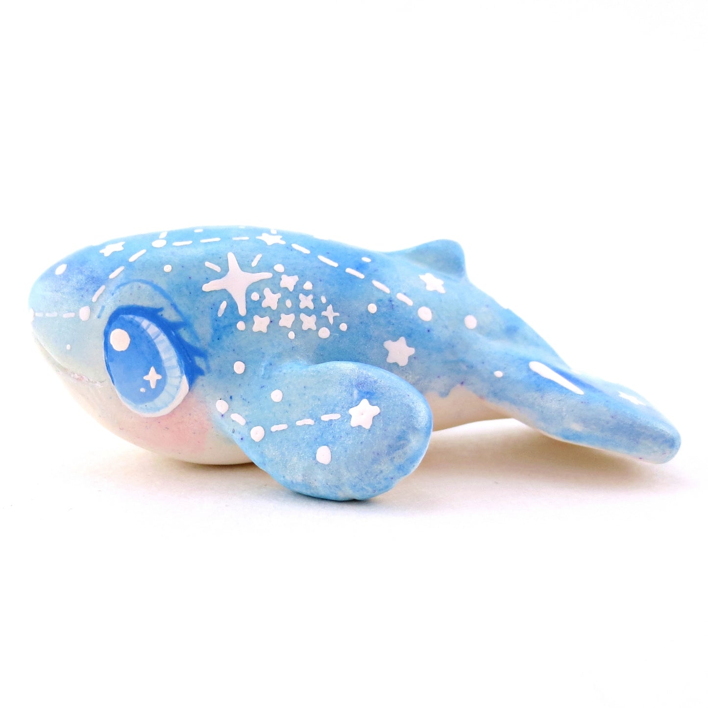 Constellation Blue Whale Figurine - Polymer Clay Celestial Sea Animals