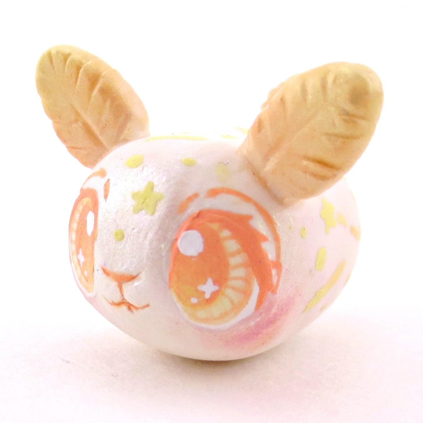 Yellow/Orange Constellation Sea Bunny Figurine - Polymer Clay Celestial Sea Animals