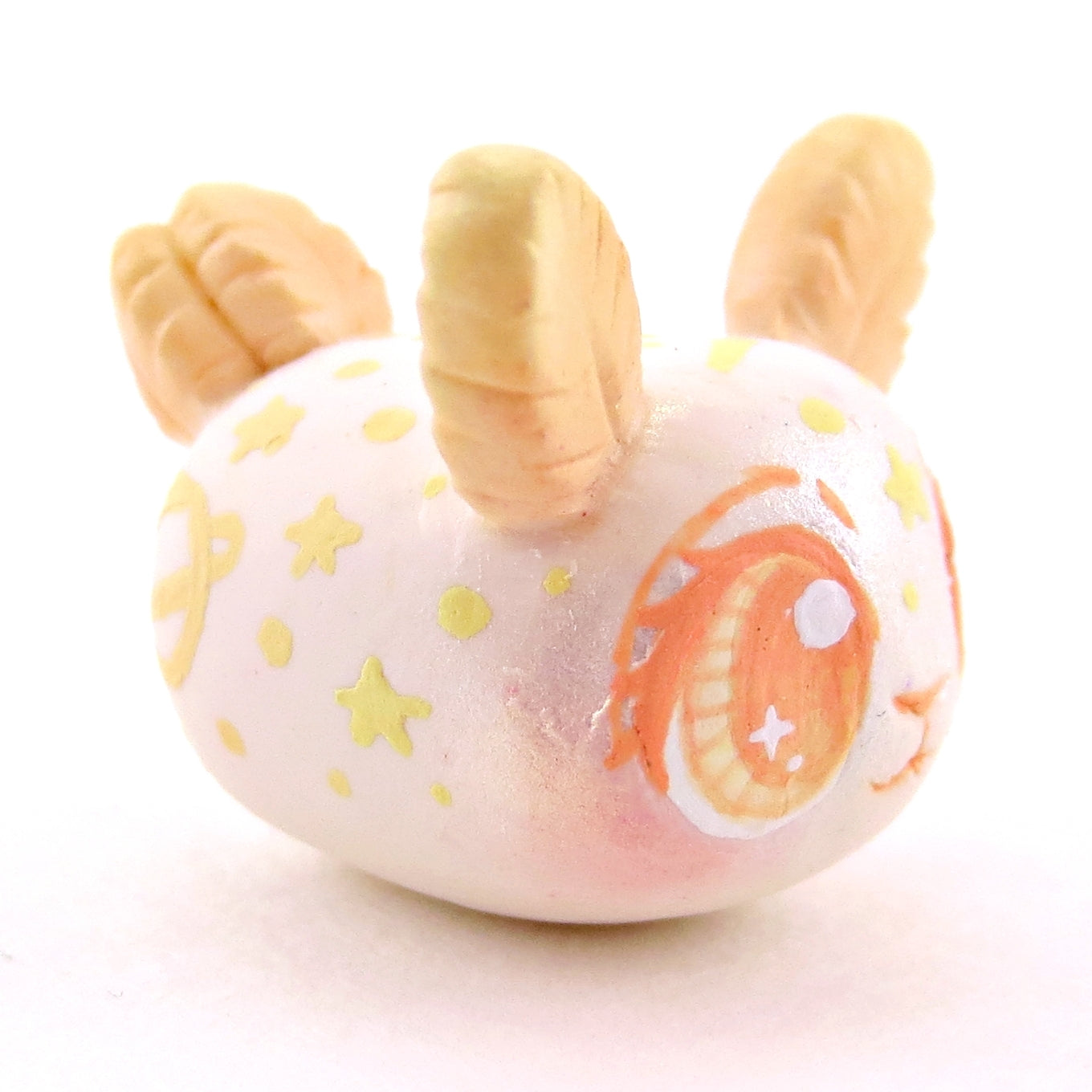 Yellow/Orange Constellation Sea Bunny Figurine - Polymer Clay Celestial Sea Animals