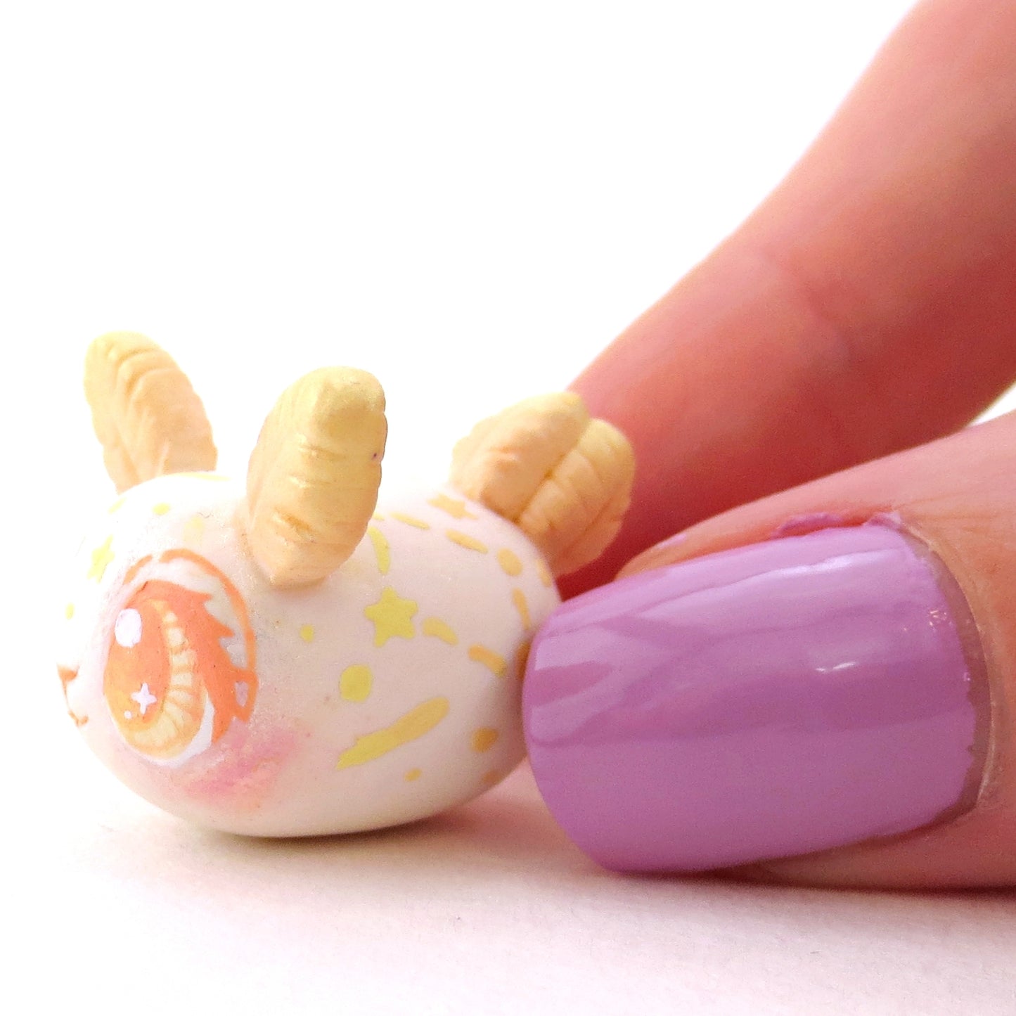 Yellow/Orange Constellation Sea Bunny Figurine - Polymer Clay Celestial Sea Animals