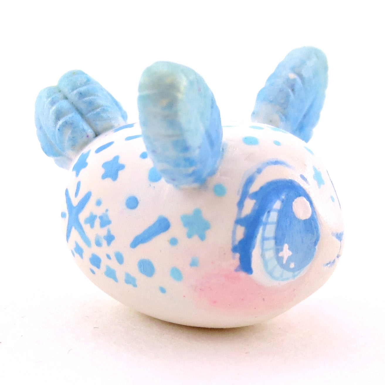 Blue Constellation Sea Bunny Figurine - Polymer Clay Celestial Sea Animals