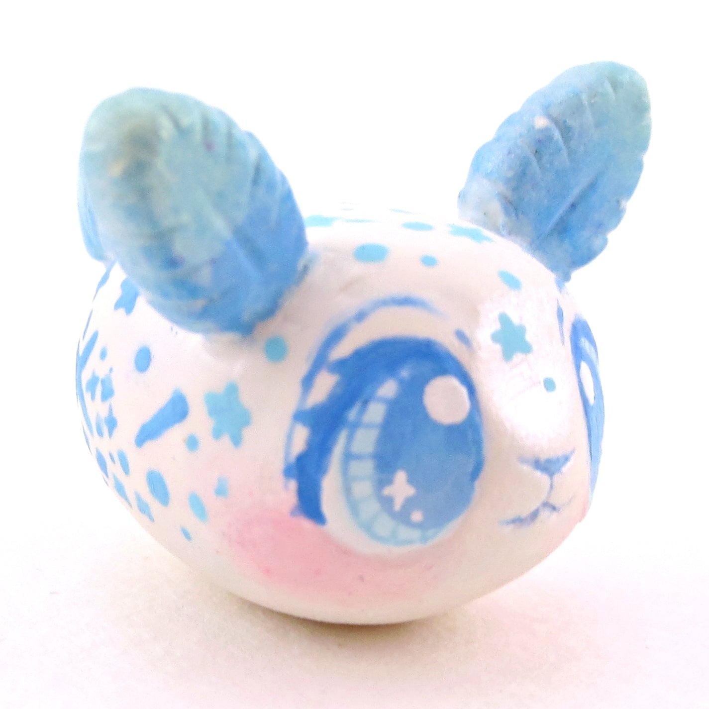 Blue Constellation Sea Bunny Figurine - Polymer Clay Celestial Sea Animals