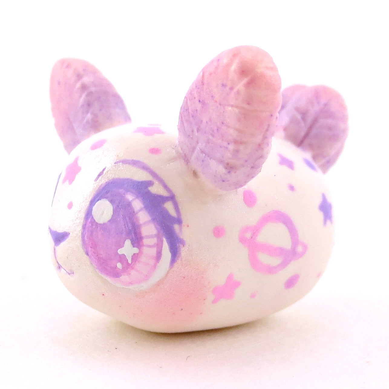 Pink/Purple Constellation Sea Bunny Figurine - Polymer Clay Celestial Sea Animals