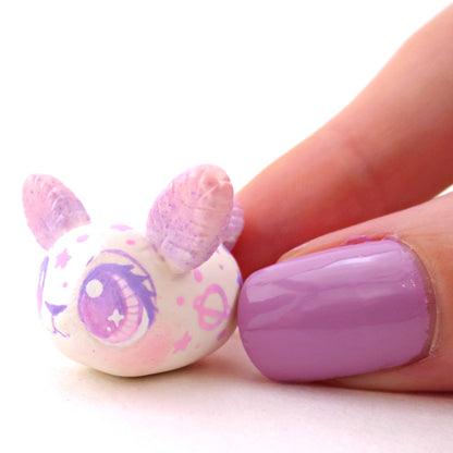 Pink/Purple Constellation Sea Bunny Figurine - Polymer Clay Celestial Sea Animals