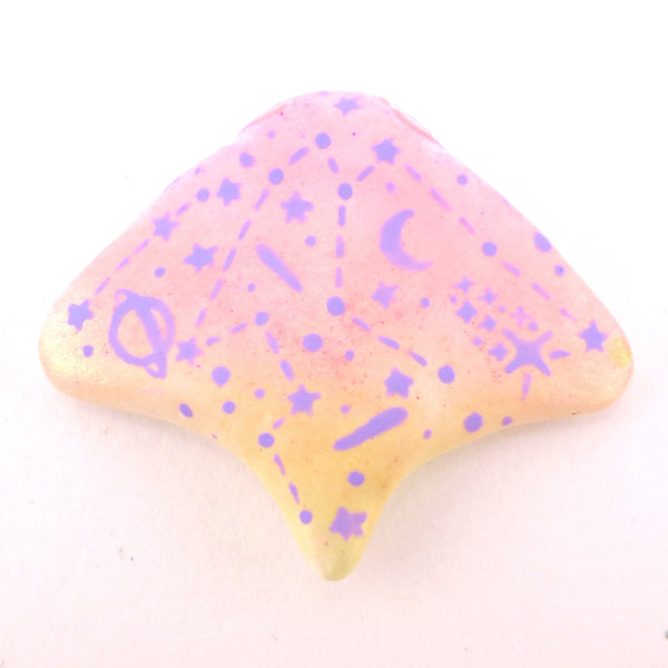 Sunset Constellation Manta Ray Figurine - Polymer Clay Celestial Sea Animals