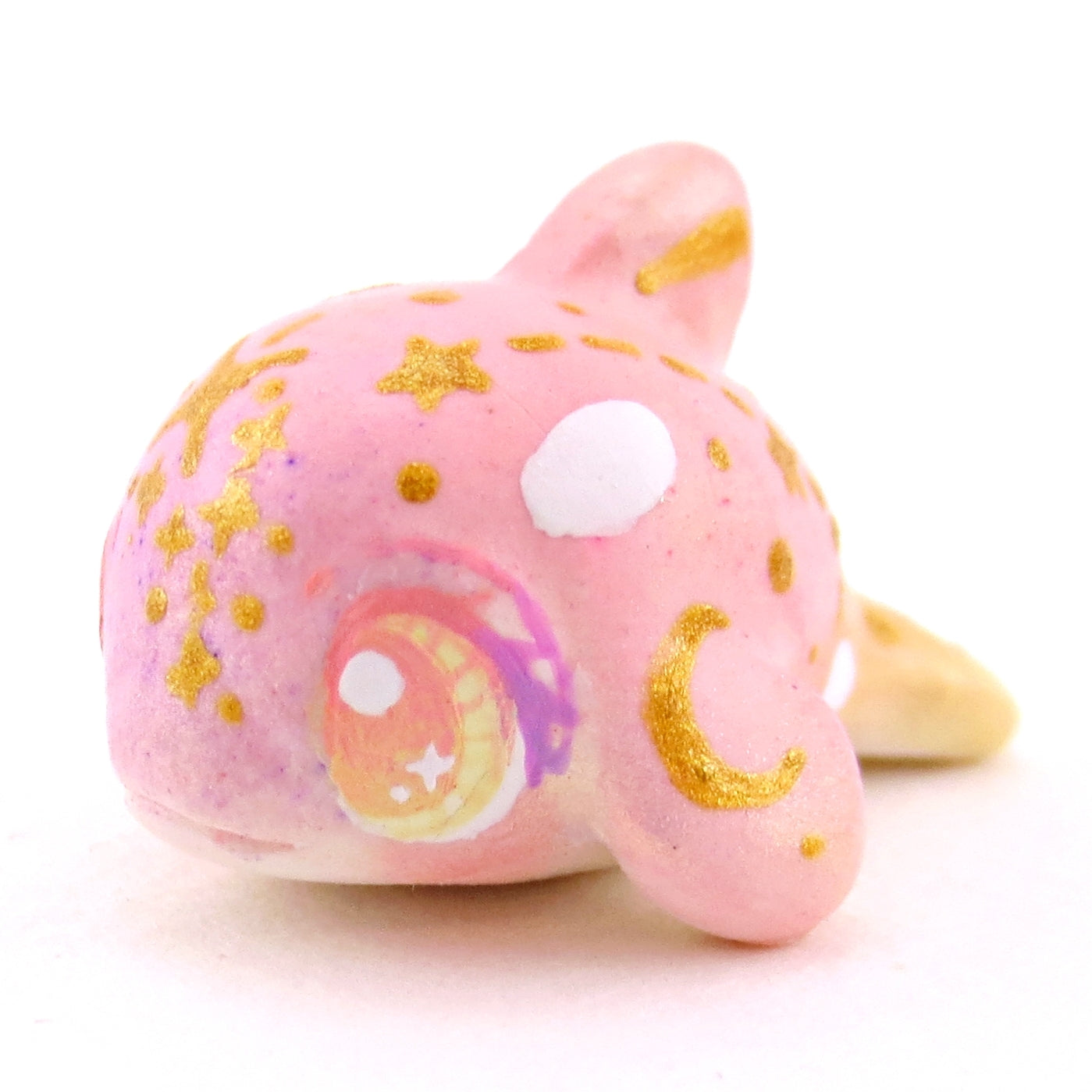 Sunset Constellation Baby Orca Figurine - Polymer Clay Celestial Sea Animals