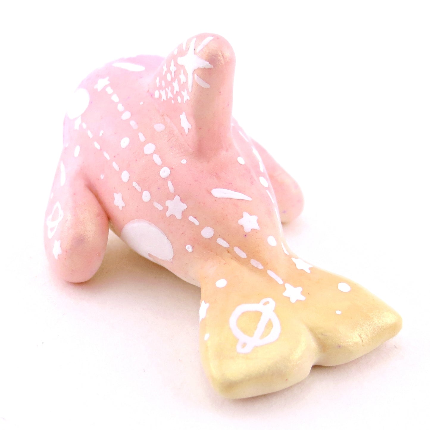 Sunset Constellation Orca Figurine - Polymer Clay Celestial Sea Animals