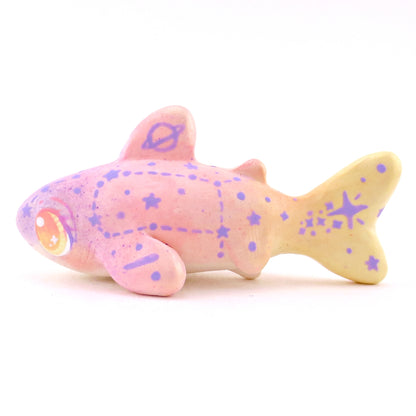 Sunset Constellation Tiger Shark Figurine - Polymer Clay Celestial Sea Animals