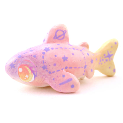 Sunset Constellation Tiger Shark Figurine - Polymer Clay Celestial Sea Animals