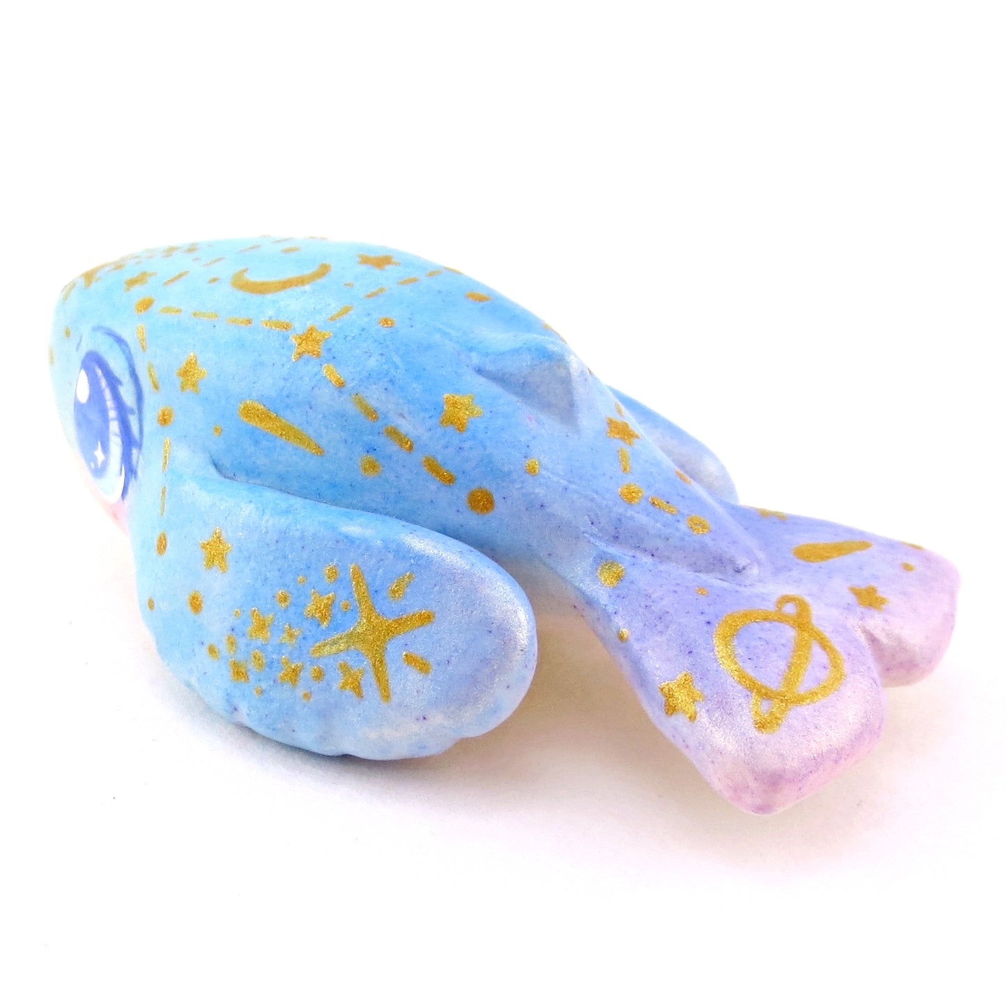 Green/Blue/Purple Constellation Whale Figurine - Polymer Clay Celestial Sea Animals