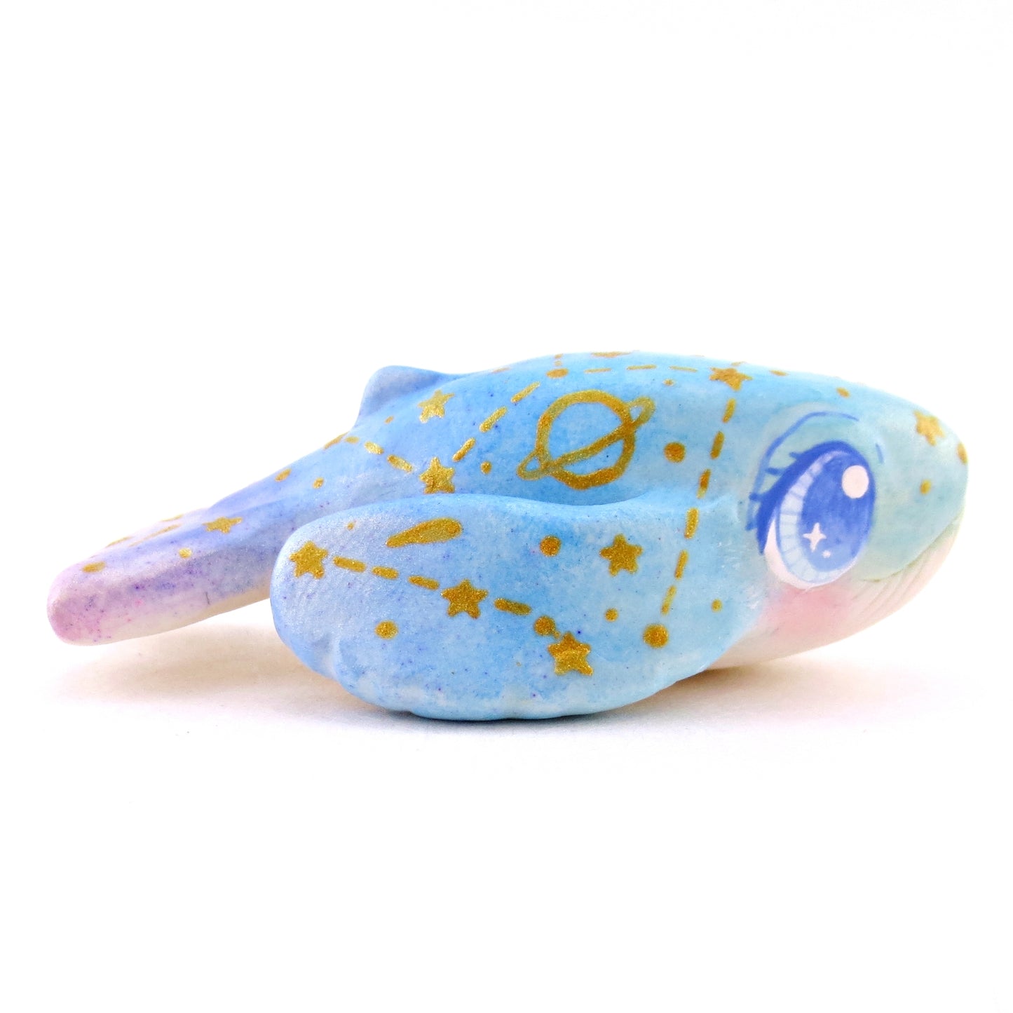 Green/Blue/Purple Constellation Whale Figurine - Polymer Clay Celestial Sea Animals