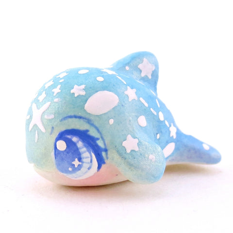 Green/Blue/Purple Constellation Baby Orca Figurine - Polymer Clay Celestial Sea Animals