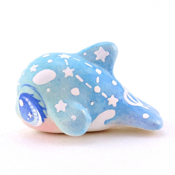 Green/Blue/Purple Constellation Baby Orca Figurine - Polymer Clay Celestial Sea Animals