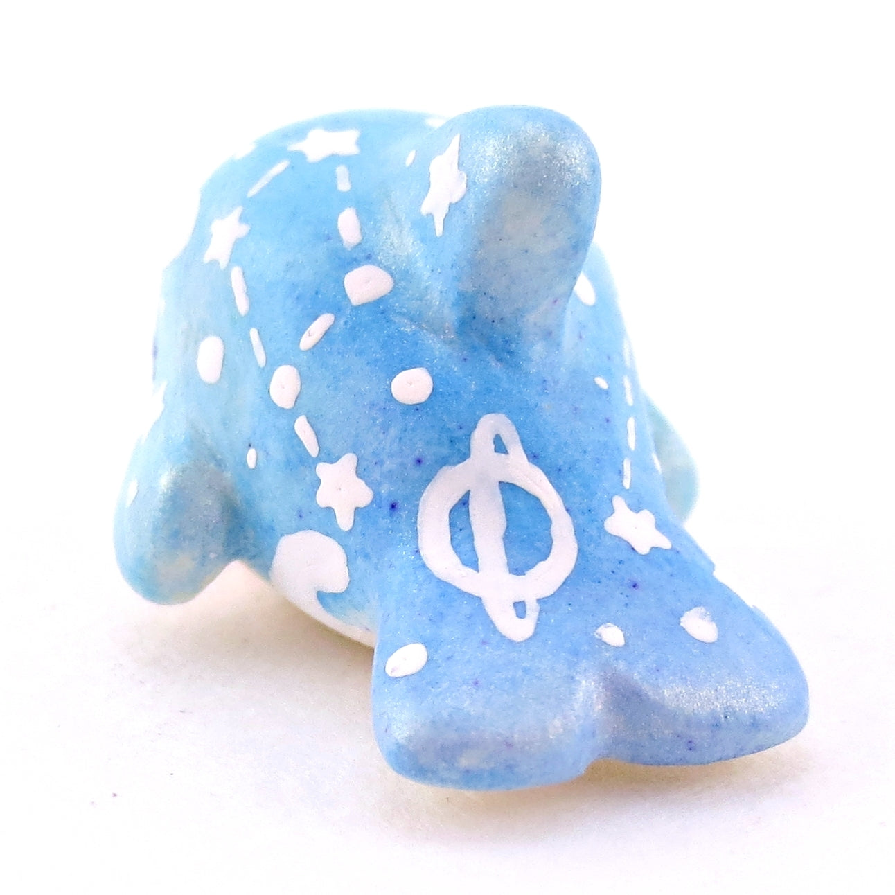 Green/Blue/Purple Constellation Baby Orca Figurine - Polymer Clay Celestial Sea Animals