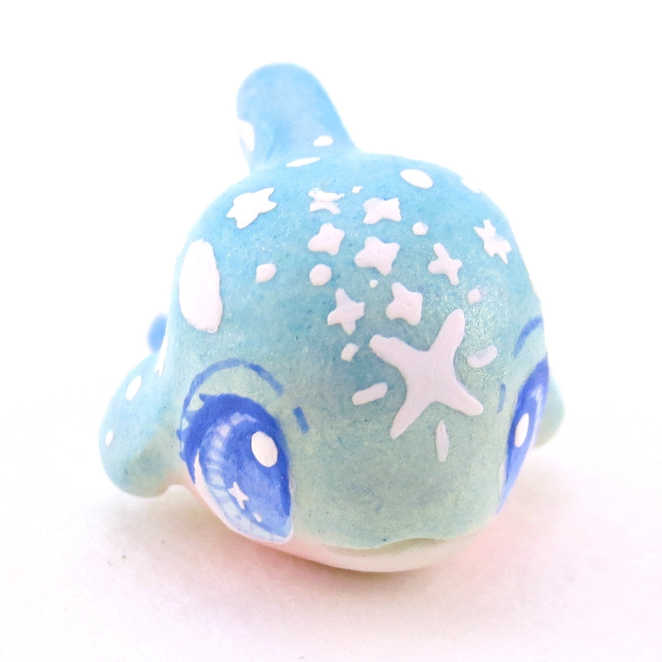 Green/Blue/Purple Constellation Baby Orca Figurine - Polymer Clay Celestial Sea Animals